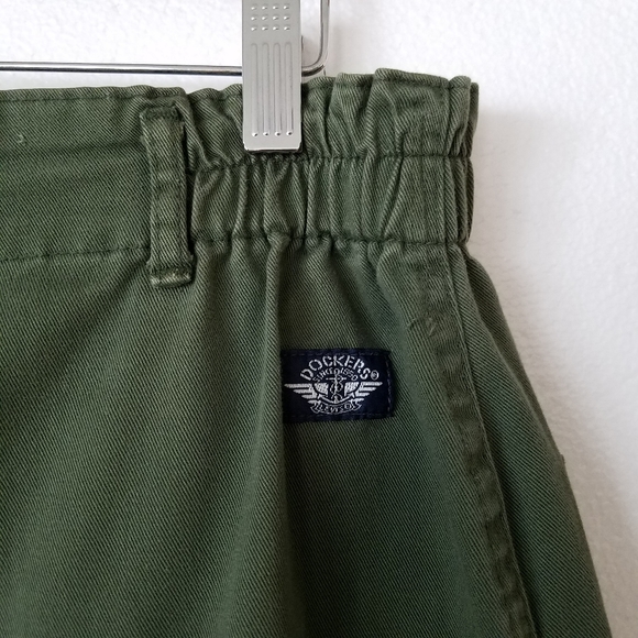 Vintage olive green pleaded front trouser pants - Picture 11 of 12
